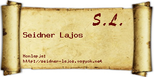 Seidner Lajos névjegykártya